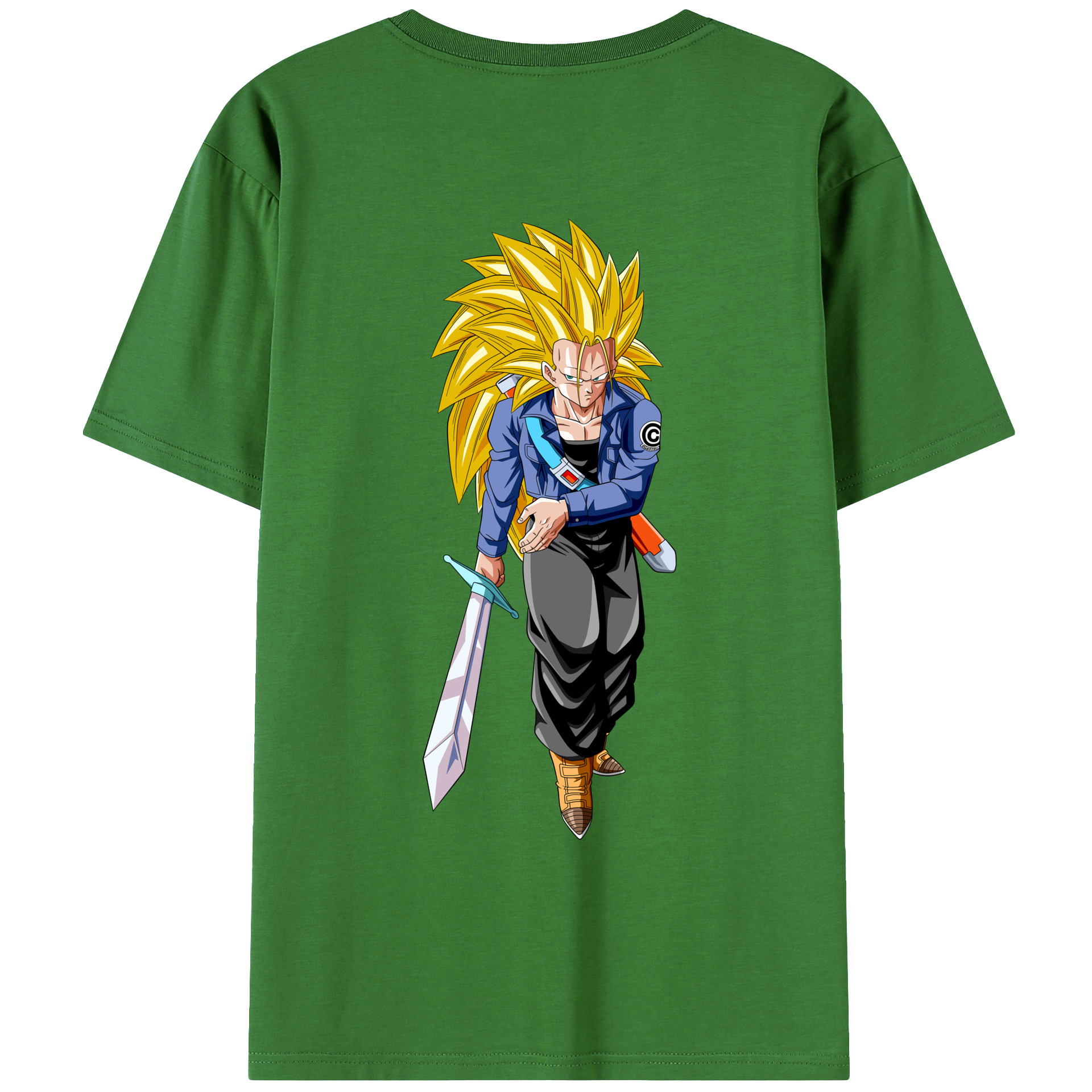（画像用） ドラゴンボール トランクス（Torankusu）DRAGON BALL Trunks レディース半袖Tシャツ(バックプリント)